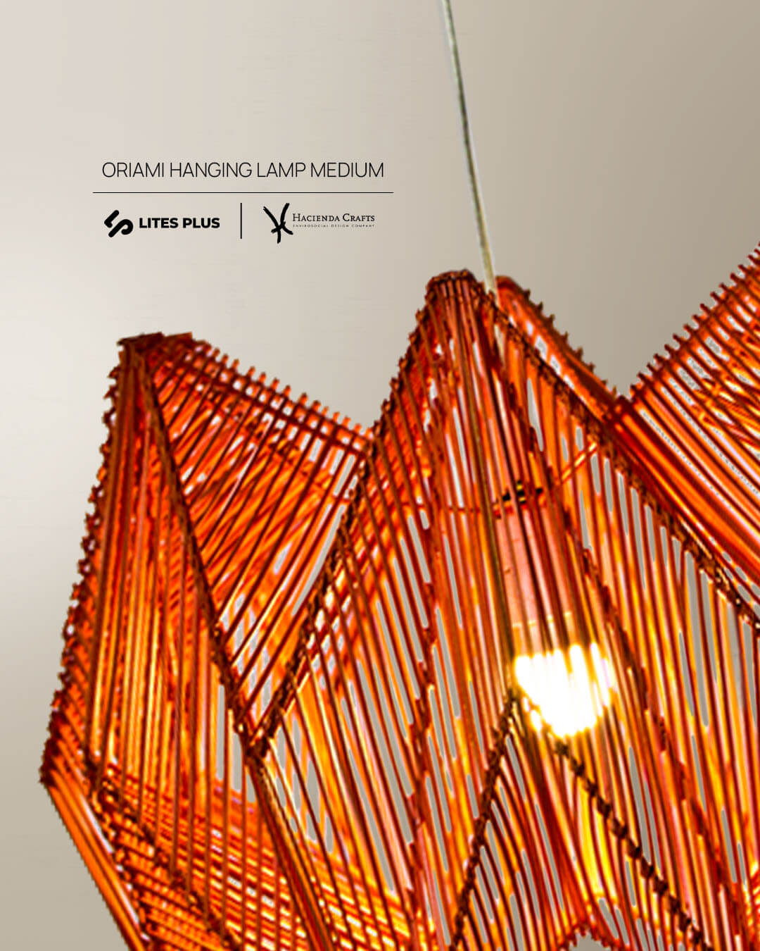 Oriami Hanging Lamp Medium by Lites Plus