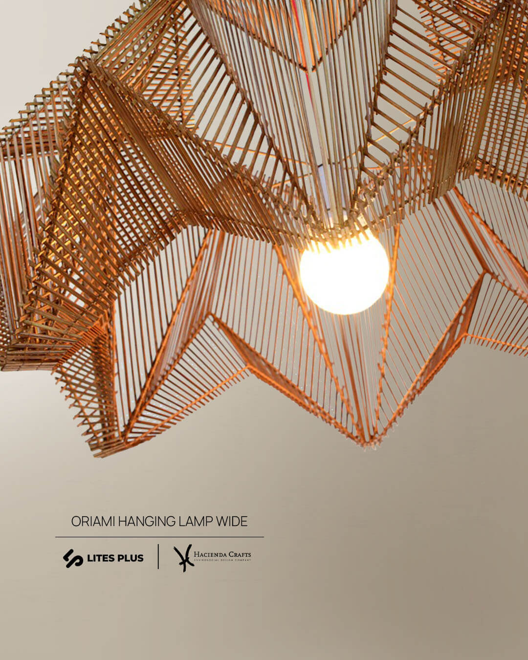 Oriami Hanging Lamp Wide by Lites Plus
